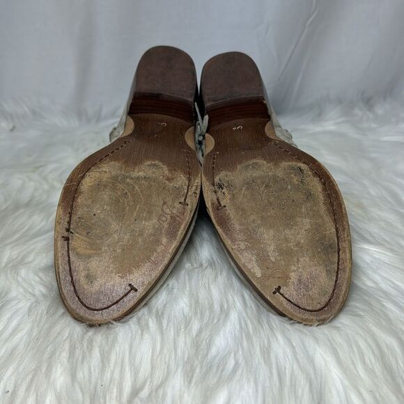 Sam Edelman Paige Taupe Suede Fringe Detail Booties Sz 6.5 - Picture 8 of 8